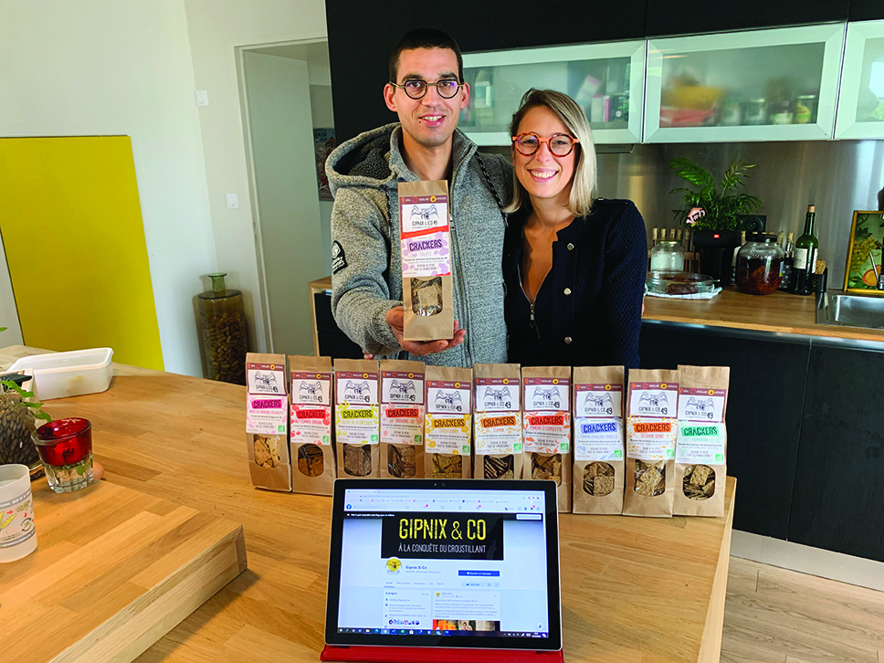 Anaïs Moreau et Pierre Gonnot se sont lancés dans la production de crackers à base de drêches issues de la fabrication de la bière.