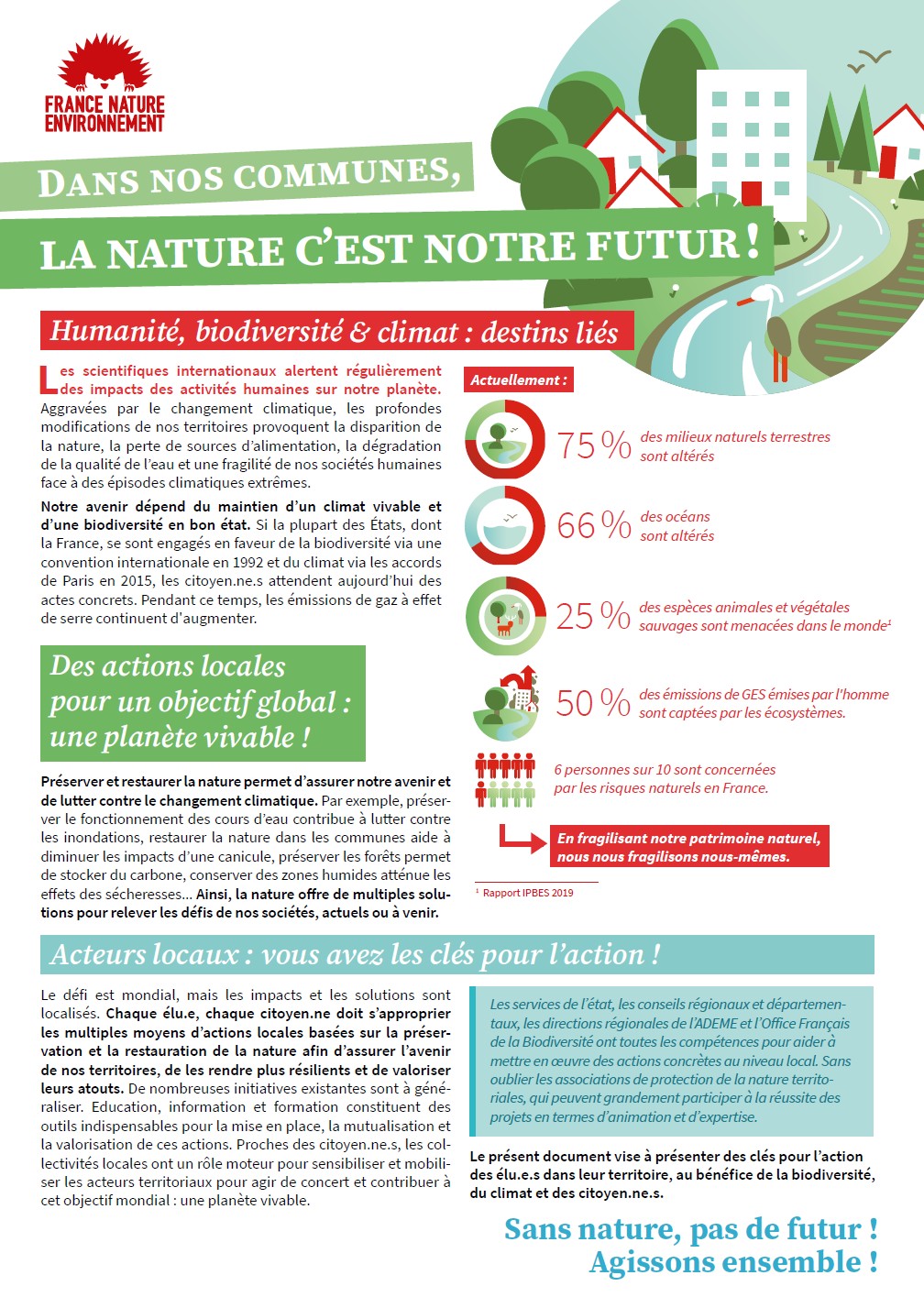 Retrouvez en ligne sur le site de France nature environnement, sept fiches thématiques proposant des solutions simples, efficaces et durables à mettre en œuvre par les municipalités avec les habitants