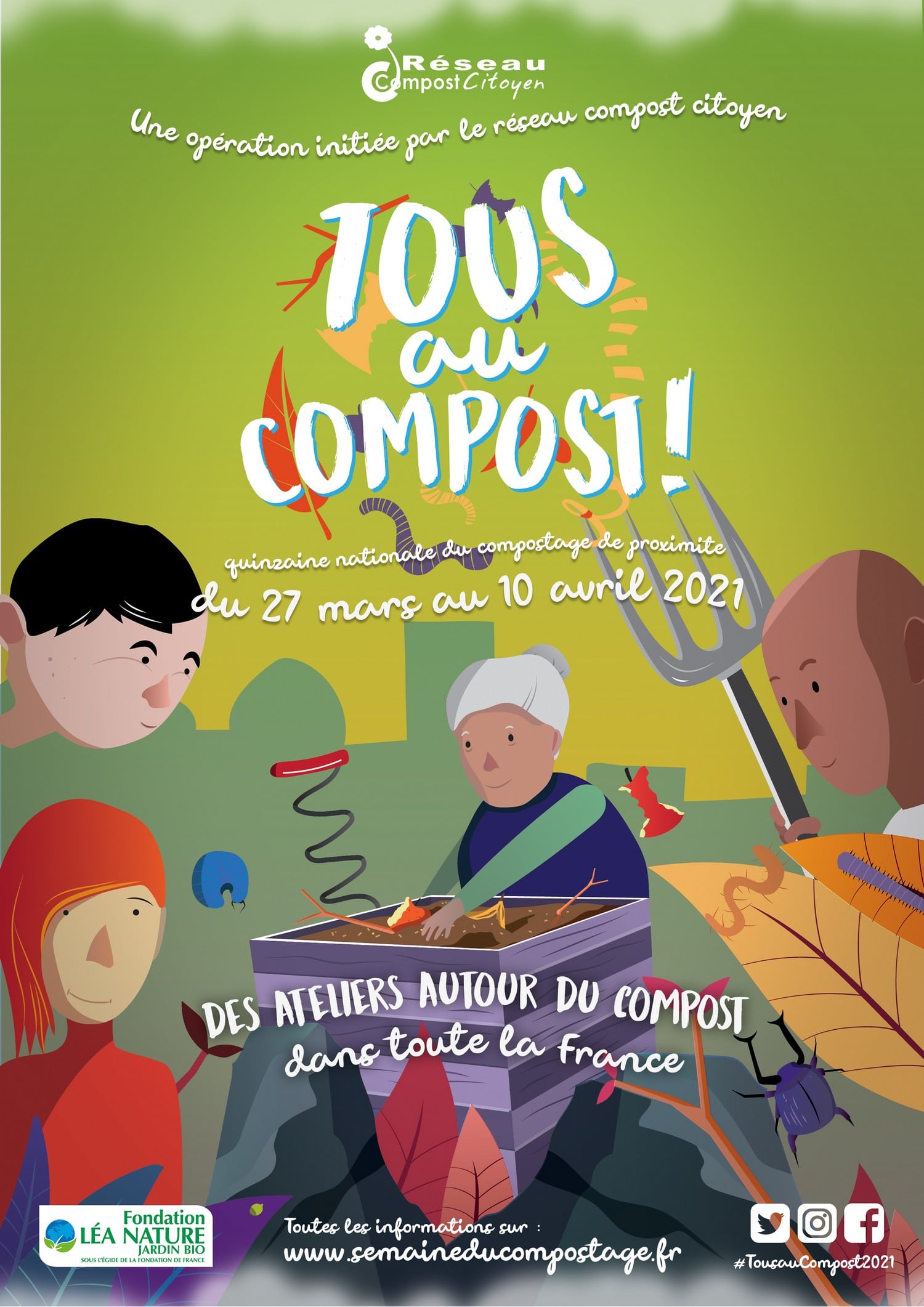 La 8e édition de "Tous au compost ! - la Quinzaine nationale du compostage de proximité" est lancée ce jour jusqu'au 10 avril sur tout le territoire avec des centaines d’événements sur toute la France.