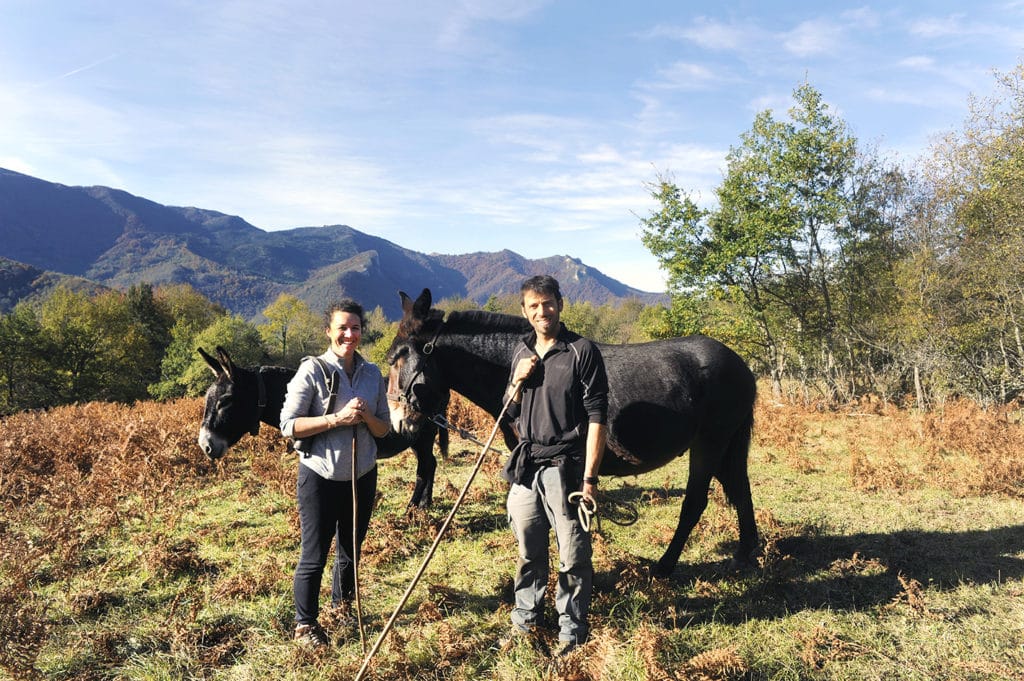 Céline et Nicolas Salviac élèvent des ânes des Pyrénées en Haute-Garonne.
