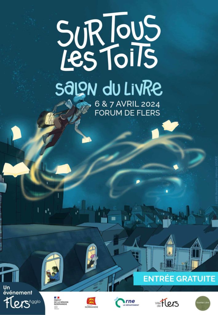 Affiche de la fête du livre de Flers dans l'Orne, où Village sera présent