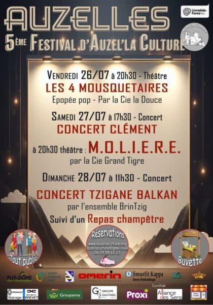 Affiche du festival culturel d'Auzelle