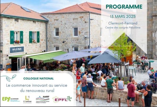 Affiche des rencontres nationales sur Le commerce innovant au service du renouveau rural